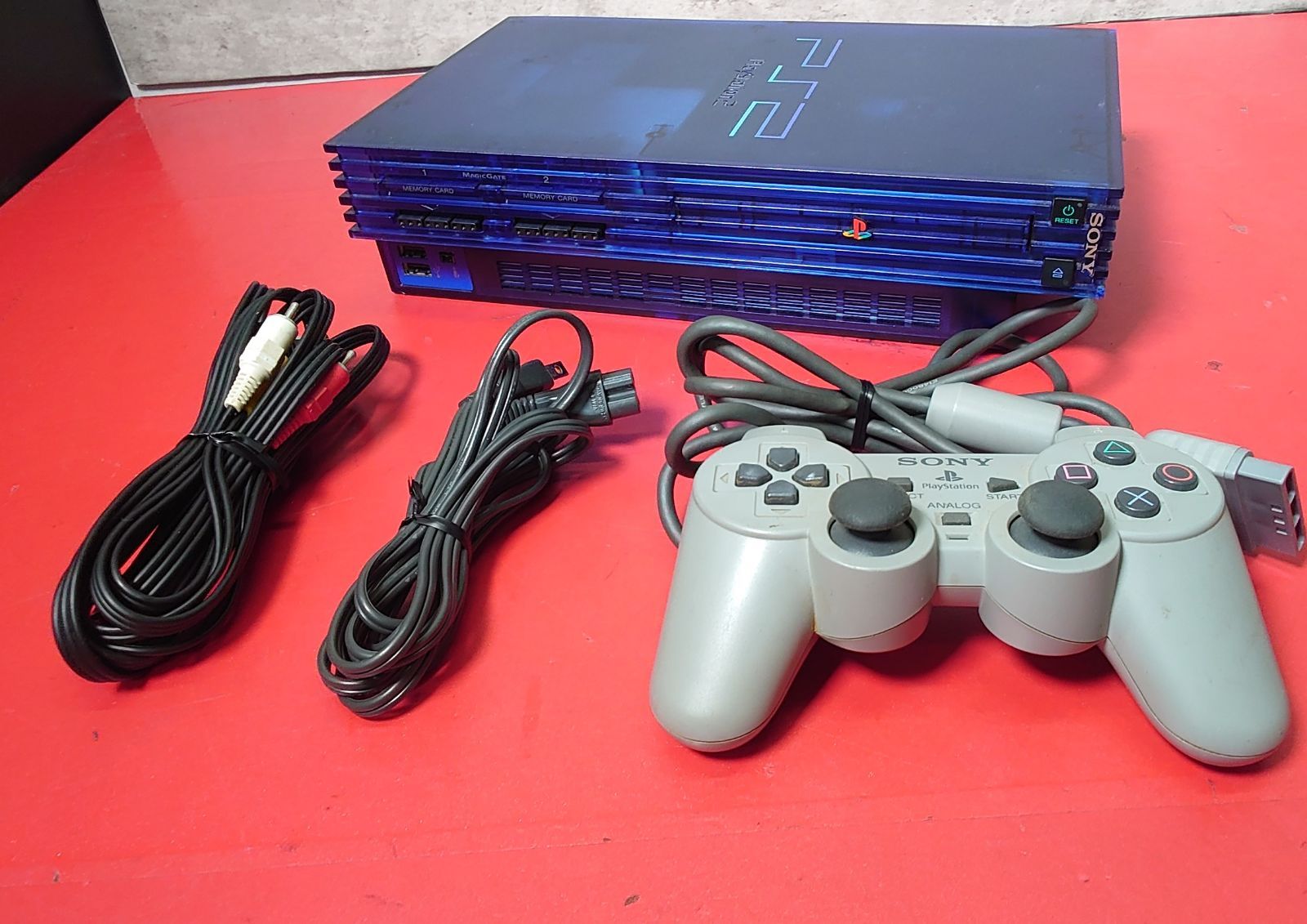 プレステ2 本体  SCPH-37000オーシャンブルー 付属品あり プレイステーション2 オーシャンブルー SCPH-37000 （ プレステ2
