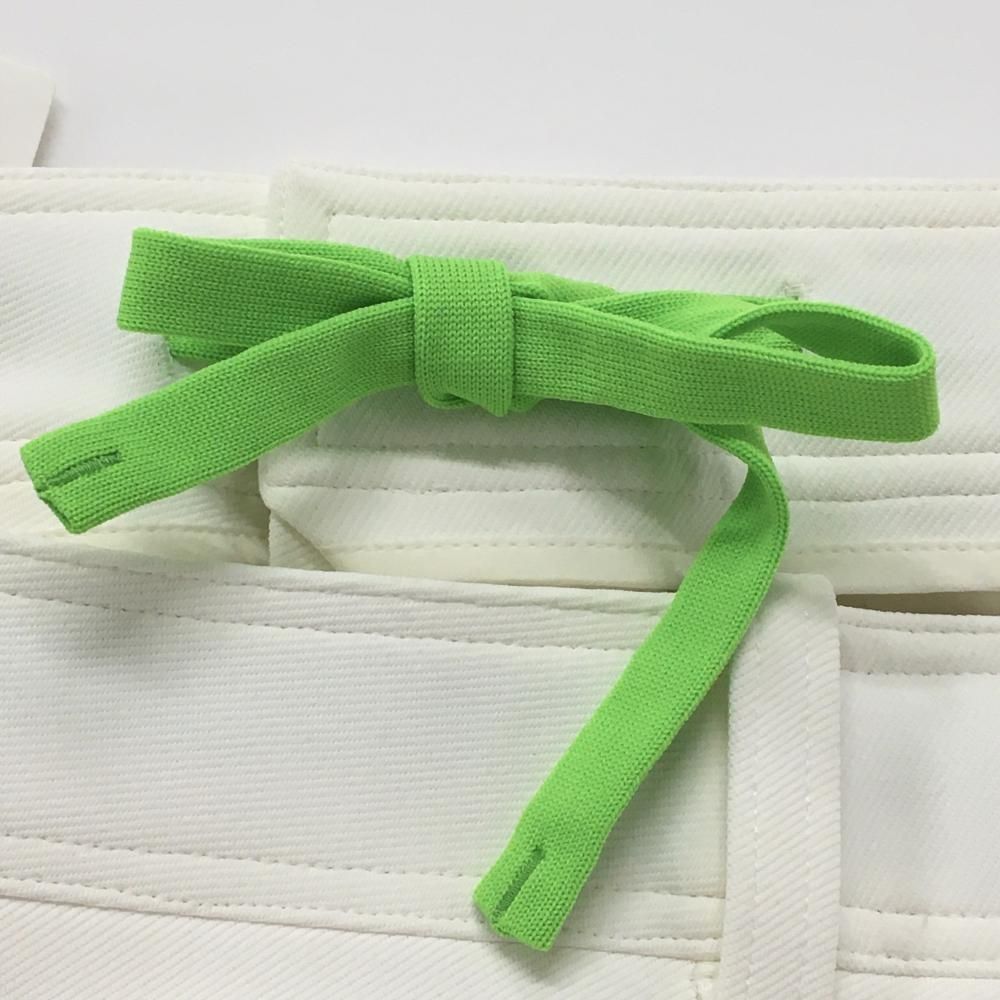新品】ディッセンバーメイ ショートパンツ 白×ブルー サイド 新品】ディッセンバーメイ ショートパンツ 白×ブルー サイド