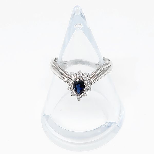 美品 Pt900 サファイア ・ ダイヤモンド リング 11号　指輪 #11 - メルカリShops