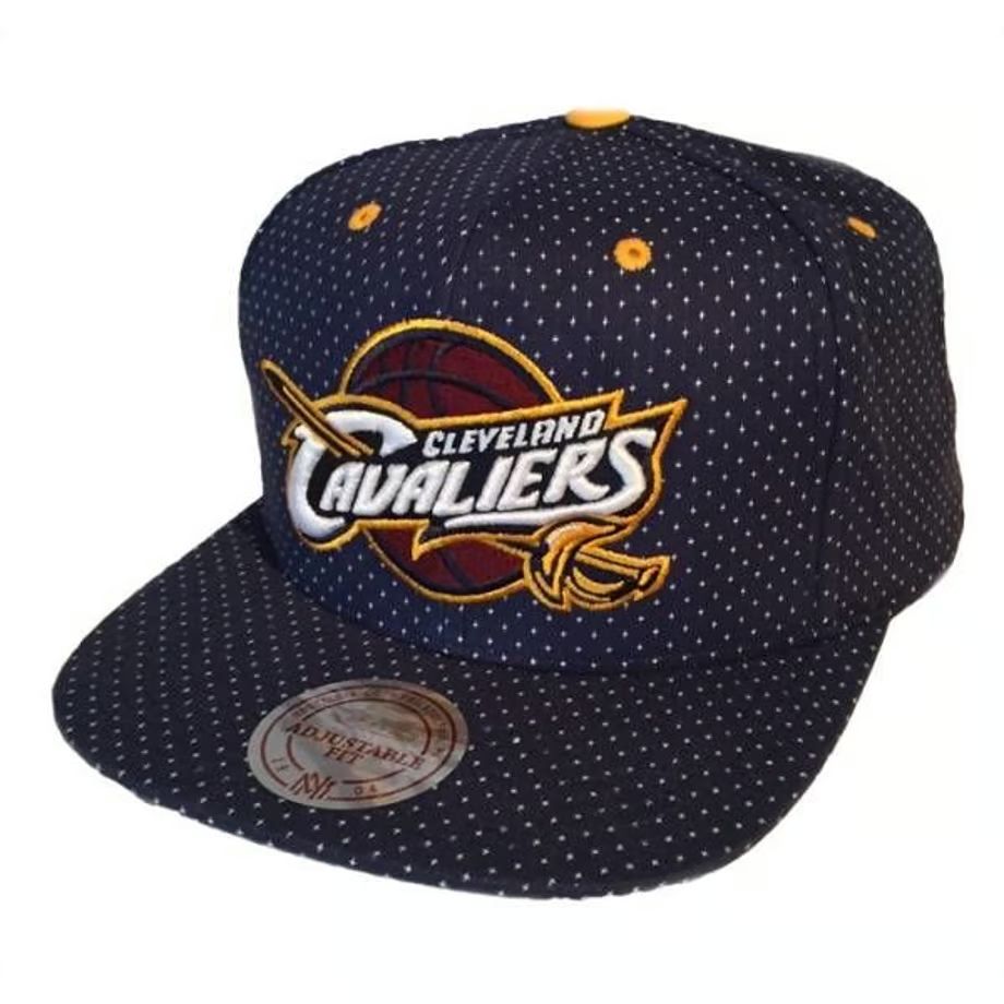 Mitchell-Ness クリーブランド Cavs キャバリアーズ NBA公式 ドット柄 スナップバックキャップ