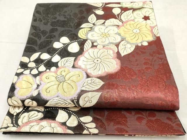 正絹　六通袋帯【辻ヶ花】No2811 平和屋着物◎六通柄袋帯 辻が花 金銀糸 正絹 逸品 AAAY6210sg