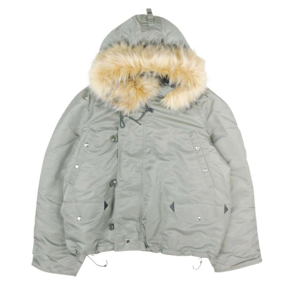 24aw JOURNALSTANDARD ジャーナルスタンダード N-3B ショートミリタリージャケット 中綿ブルゾン ナイロン アウター L カーキ メンズ 古着