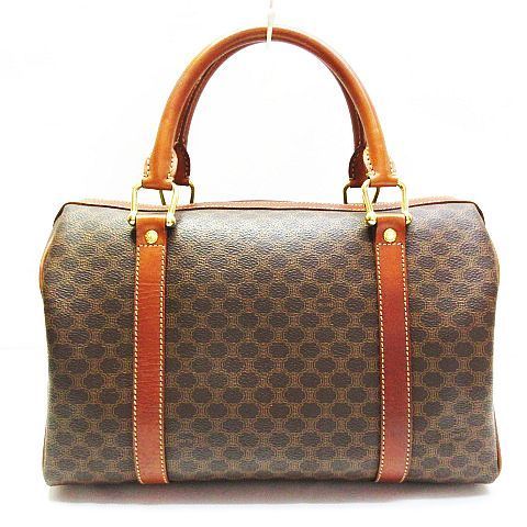 オールドセリーヌ CELINE マカダム柄 ミニボストン トートバッグ