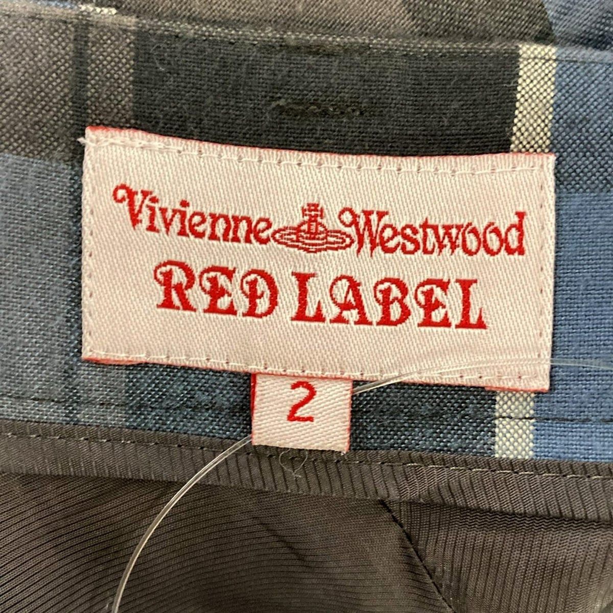 ヴィヴィアンウエストウッドレッドレーベル パンツ サイズ2 M レディース - グレーベージュ×ライトブルー×マルチ DECORATOM_COM_BR