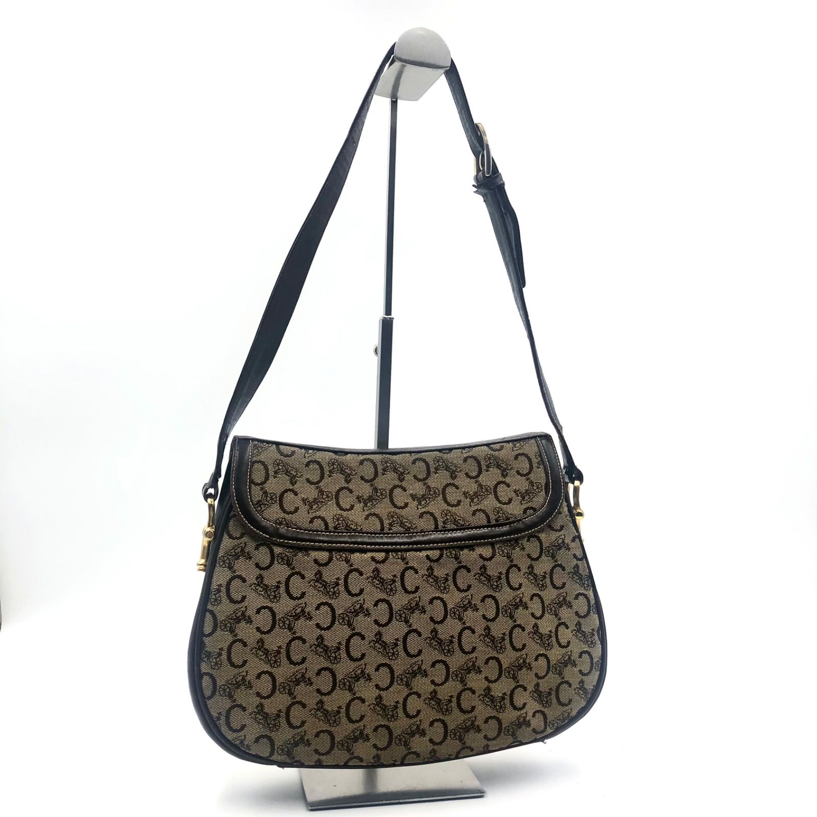 □美品□稀少フィービー期□CELINE セリーヌ Cマカダム サルキー