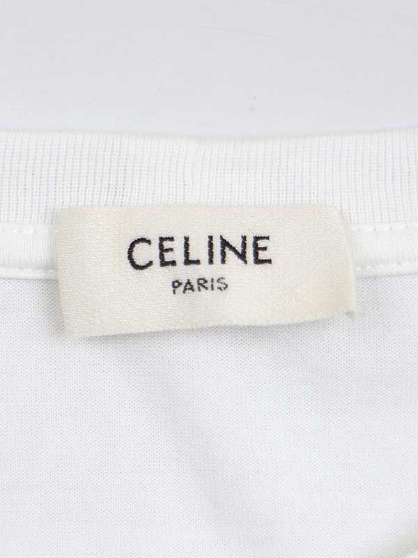 CELINE セリーヌ クラシックロゴプリントTシャツ ホワイト M