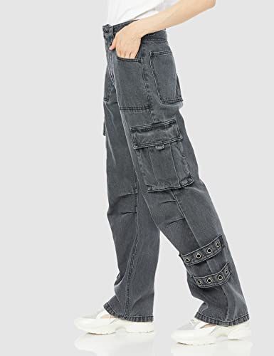 [エックスガール] カジュアルパンツ DENIM CARGO PANTS レディース ブラック