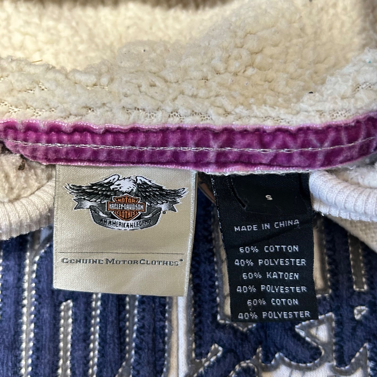 ハーレーダビッドソン ロゴ刺繍 ジップアップ フーディ パーカー