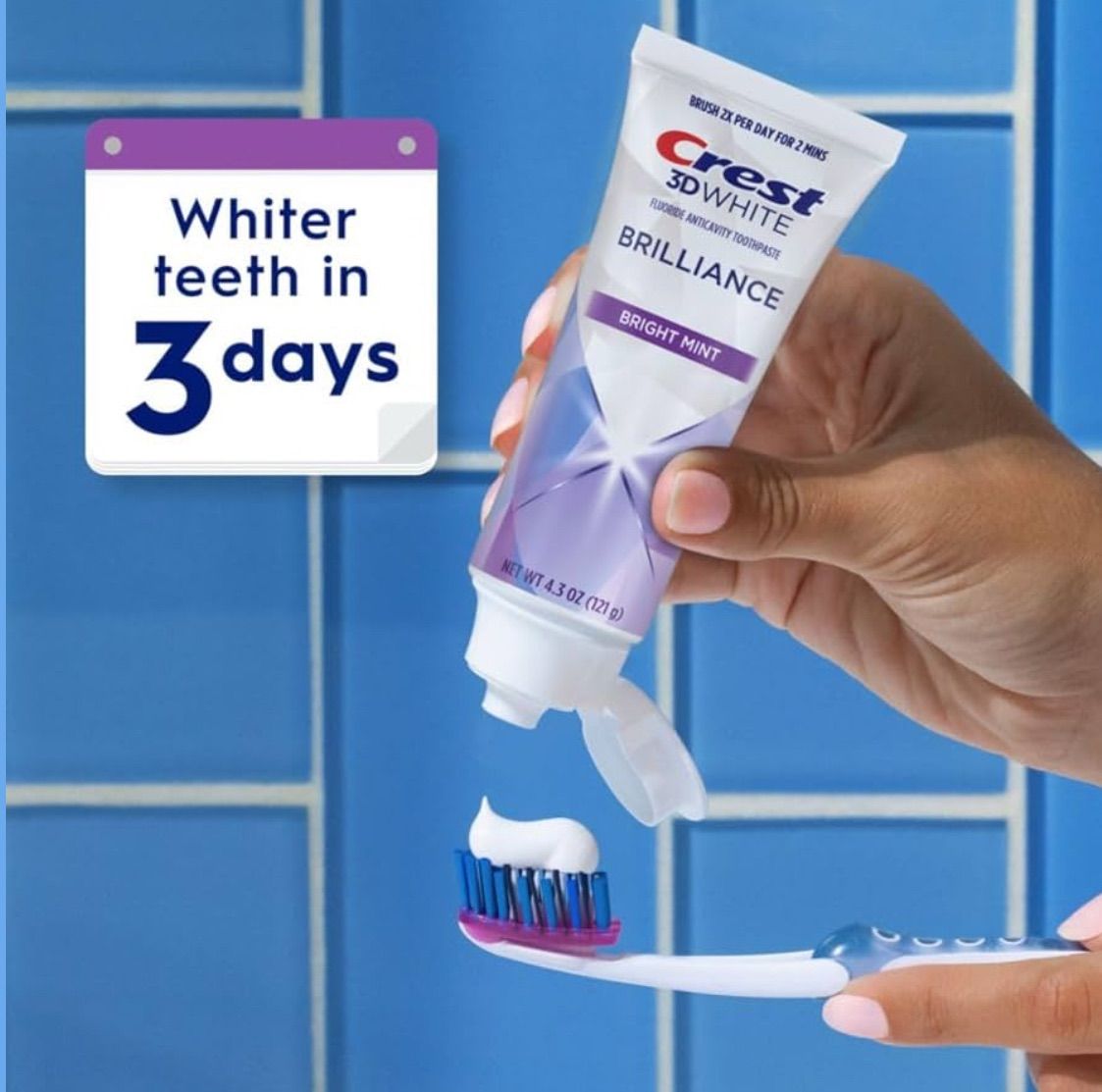 送料無料】3個セット クレスト 3D ホワイト ブリリアンス