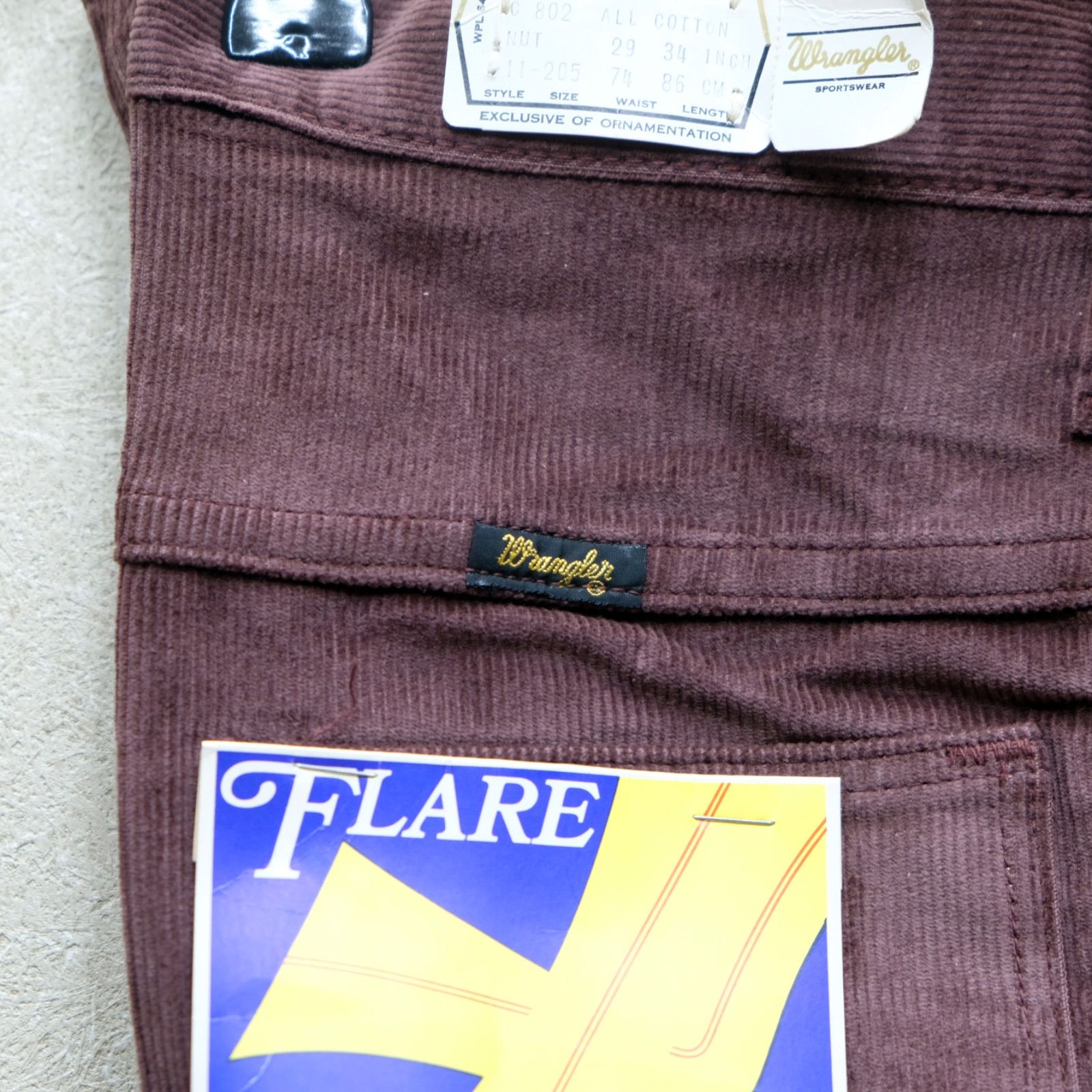 デッドストック】 70's Wrangler コーデュロイ フレアパンツ