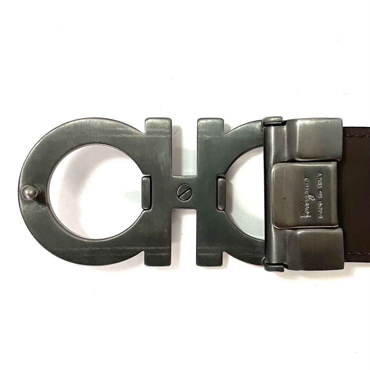 良品】サルヴァトーレフェラガモ ダブルガンチーニ ベルト レザー