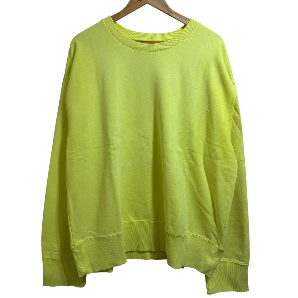 MM6 - 美品 MM6 Maison Margiela メゾンマルジェラ スリーブアウト クルーネック オーバーサイズ スウェットシャツ トレーナー S イエロー レディース 古着 中古 USED 美品 MM6 Maison Margiela メゾンマルジェラ スリーブアウト クルー