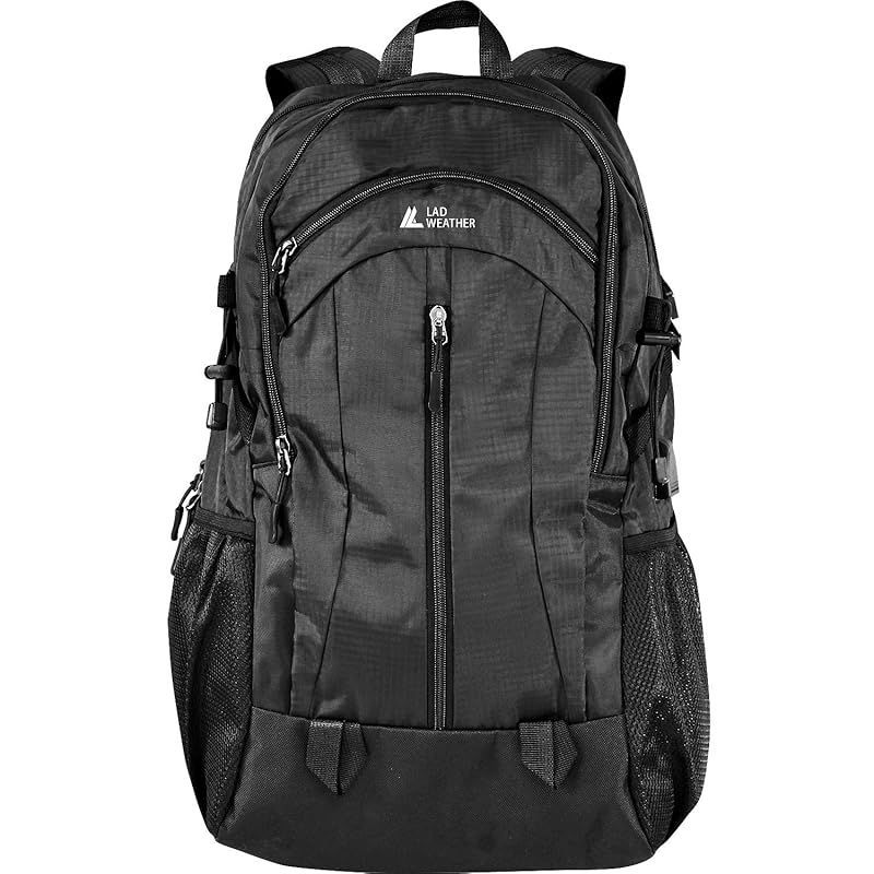 [ラドウェザー] リュック メンズ レディース 撥水・防汚 リュックサック 通勤 通学 登山 USB充電ポート付き (ブラック) 0