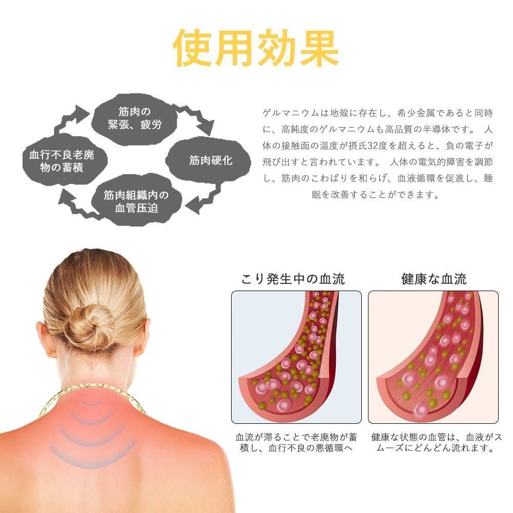 HyyMe] ゲルマニウム ネックレス 純チタンネックレス メンズ