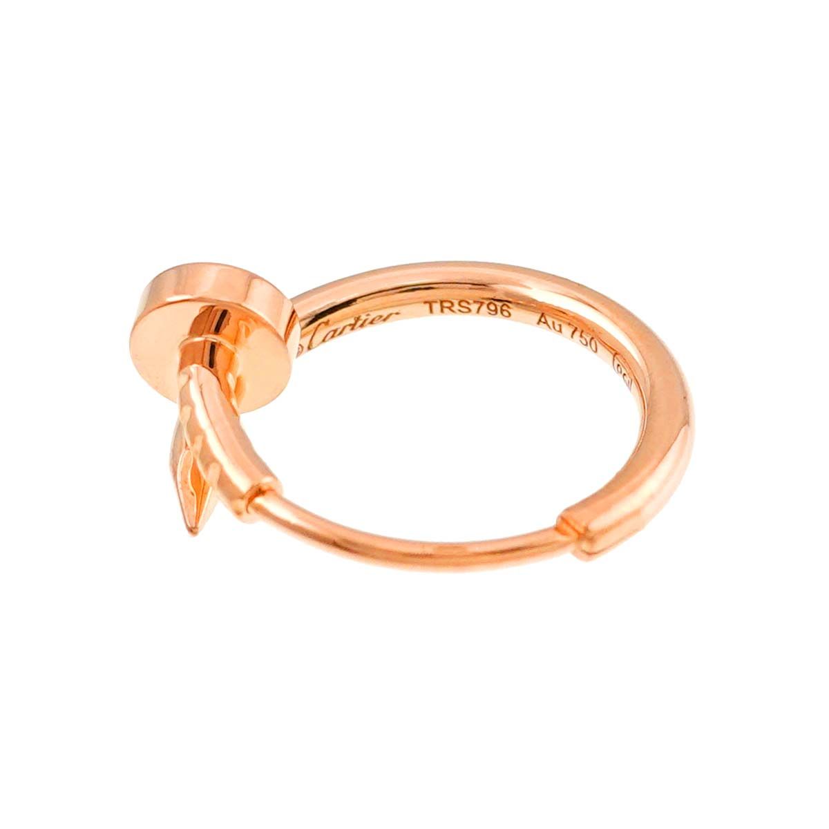 カルティエ Cartier ジュストアンクル ミニ ピアス K18 PG 750 フープ  