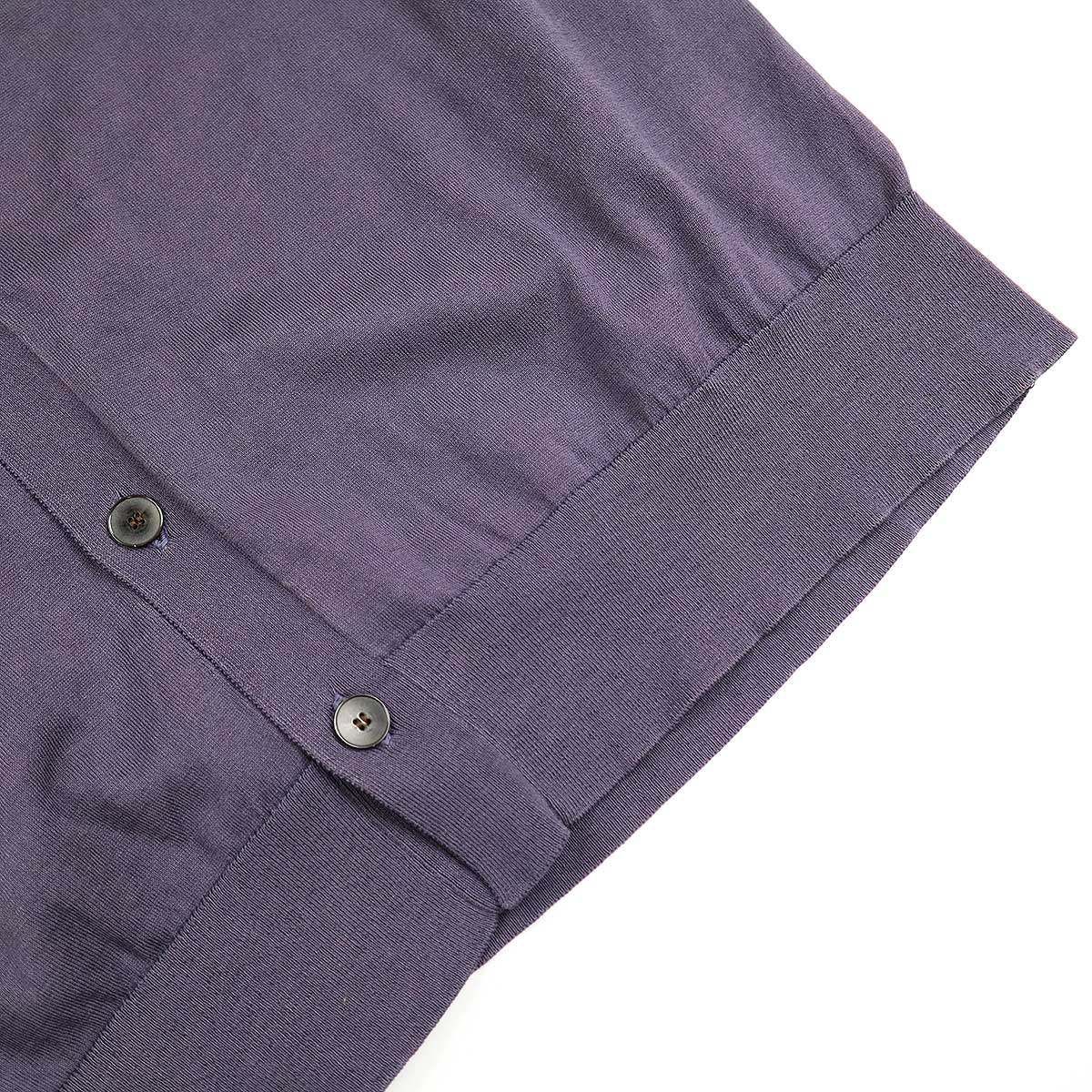 COMOLI コモリ 23SS 18G Vネックカーディガン X01-06022 パープル 3