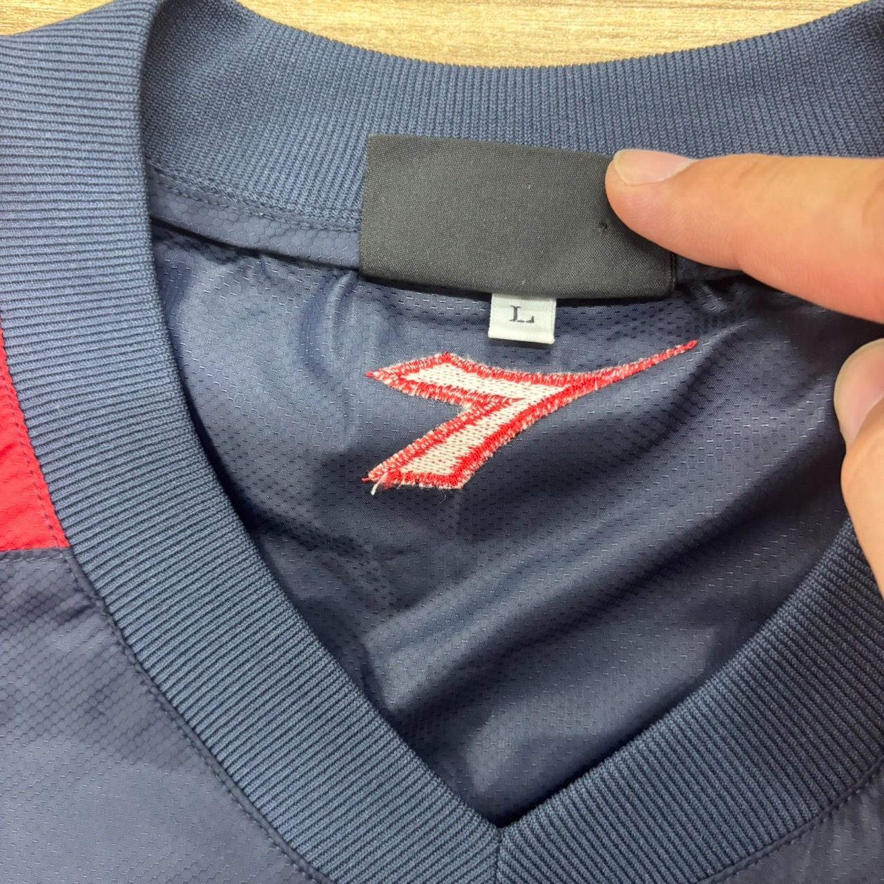 DIADORA スポーツウェア トップス ジャージ ネイビー メンズ Lサイズ