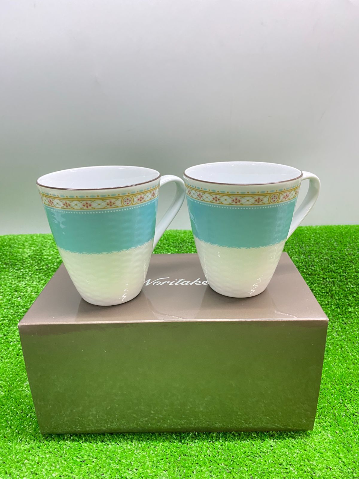 ○Noritakeノリタケ ハミングブルー マグカップ 2客セット