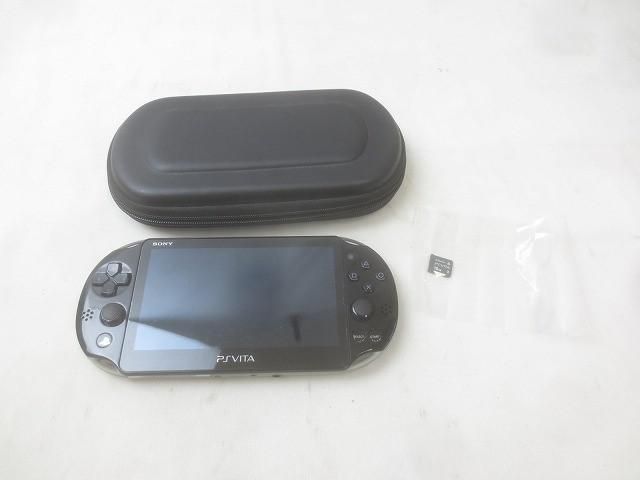 ゲーム PS Vita 本体 PCH-2000 カーキブラック 動作品 メモリーカード付き