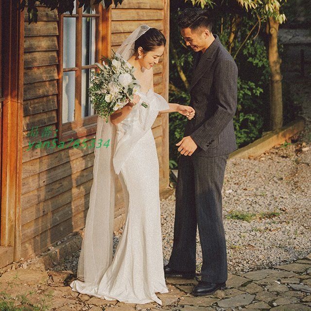 ウェディングドレス 白 ウェディングドレス 大きいサイズ 小さいサイズ チューブトップ シンプル マキシ丈 ロング丈 ベアトップ 花嫁 yan5a785334