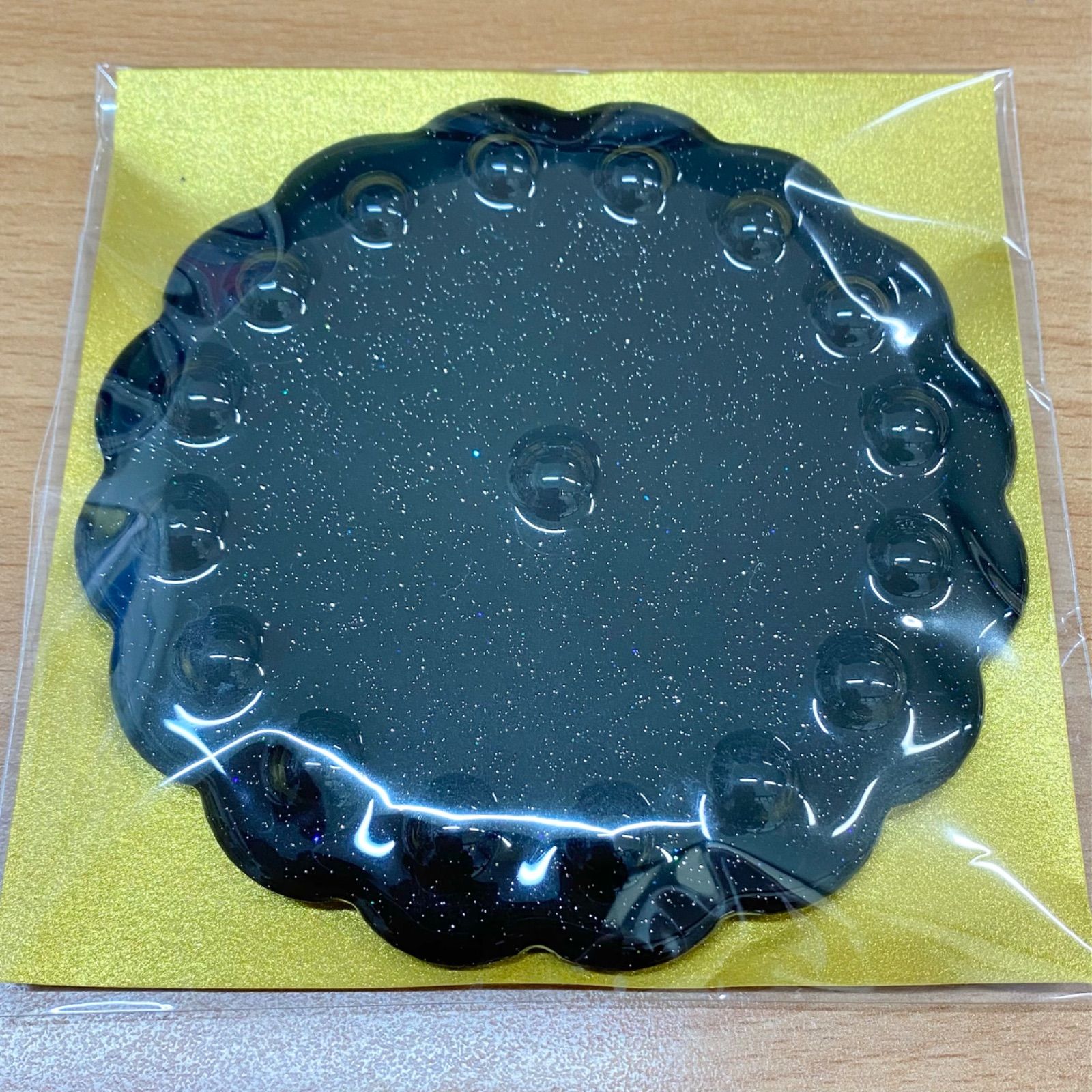 CHC16 クリスタルスピニングプレート　麻炭 CHC16スピニングプレート（直径10㎝）希少☆ラメ入✨ヒマラヤ産