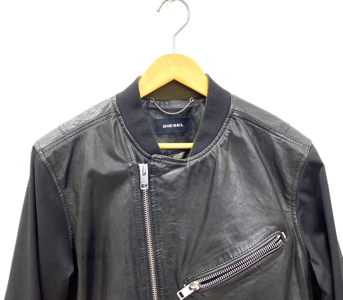 ディーゼル DIESEL レザージャケット 切り替え シープレザー