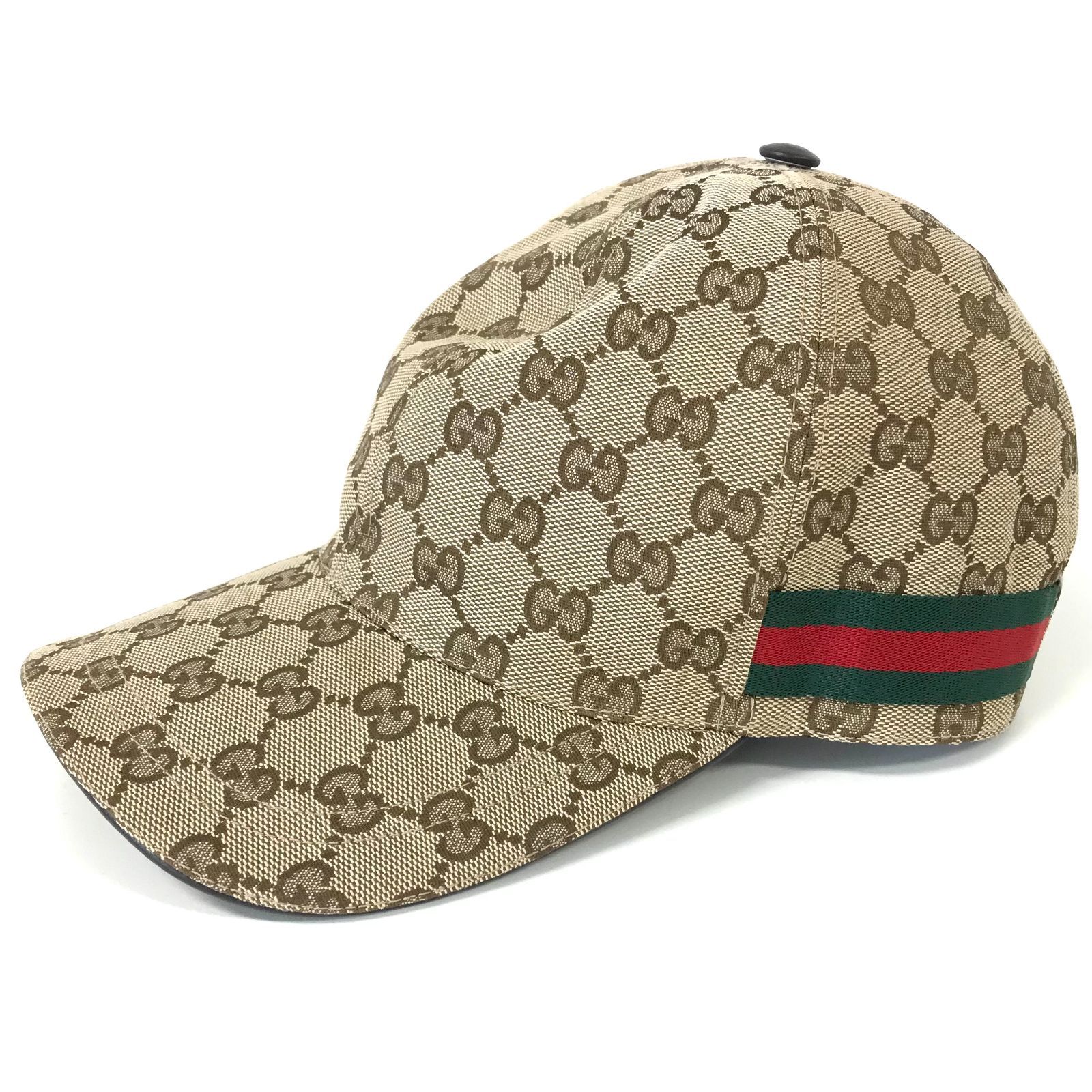 θ GUCCI オリジナルGGキャンバス ベースボールキャップ Mサイズ