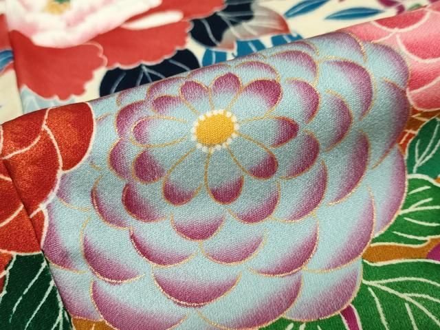 平和屋着物○豪華振袖 作家物 花車文 暈し染め 金彩 正絹 逸品