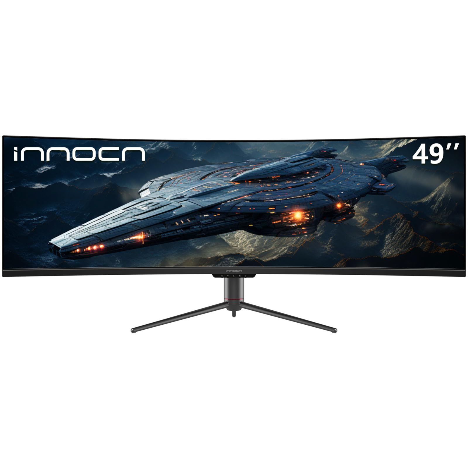 【数量限定】(49C1R 49C1R - 5K ホーン、目の保護 65W/USB/RJ45、高さ調整、 HDMI/DP/Type-C 120hz、HDR400 1800r5K超広い面 120Hz) モニター、曲面 サーフェス ゲーミング 49インチ INNOC