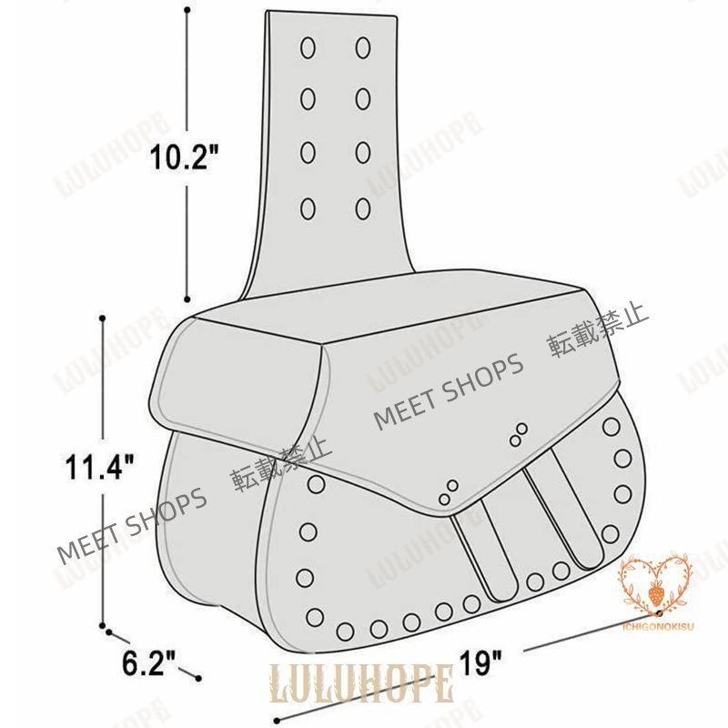 ♥ バイクサドルバッグ 特大PVC合成皮革絶縁スローオーバーヘビーデューティサドルバッグツールバッグ - 防水サイドバッグ| ハンドルバーバッグ ブラック dgrt151