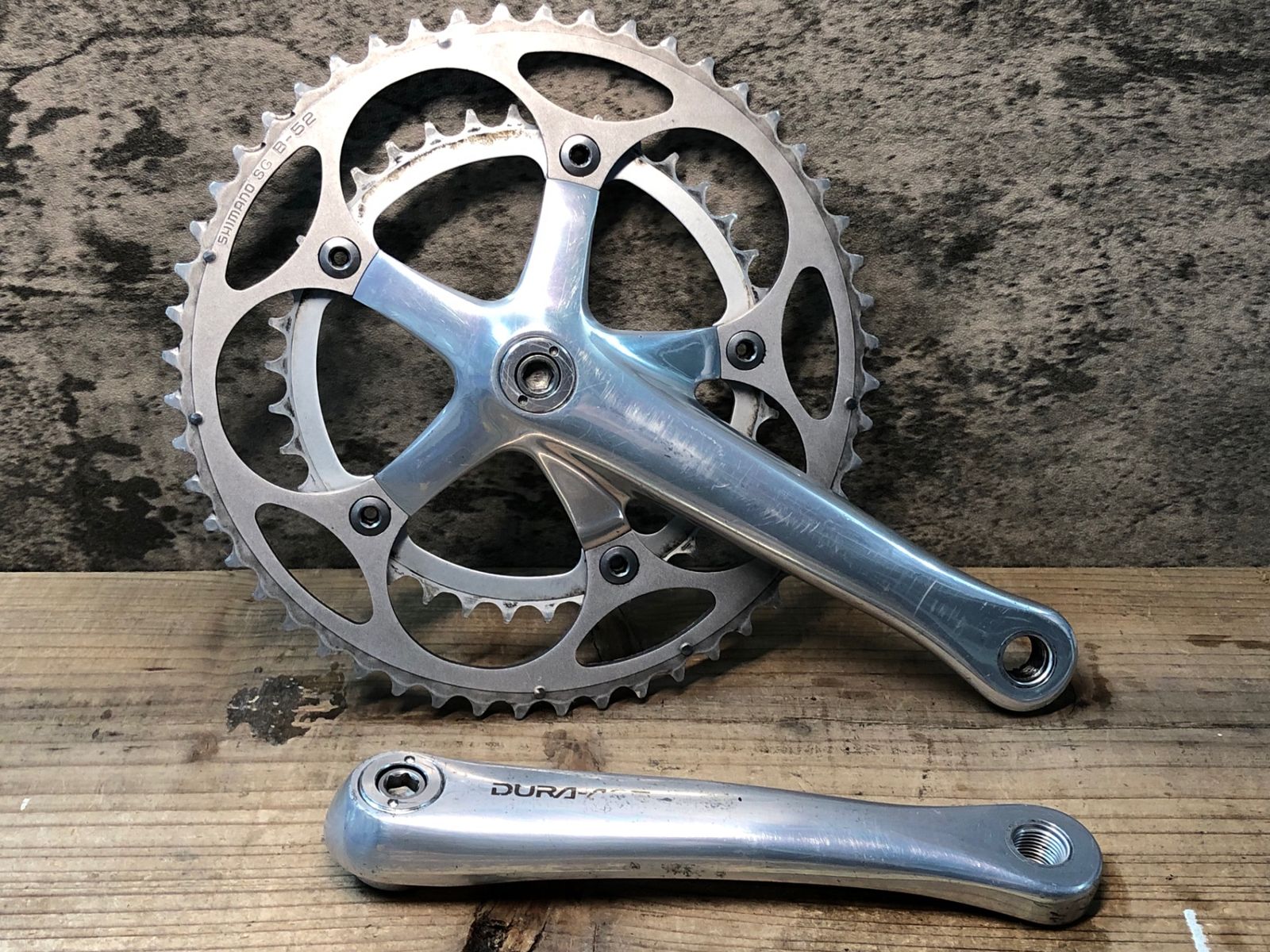 GO617 シマノ SHIMANO デュラエース DURA-ACE FC-7701 クランクセット 9s 52-38t 170mm 擦れ 傷多め