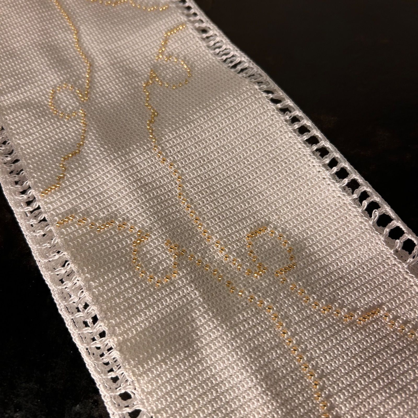 安治郎ネーム入り･雪輪柄•ビーズ刺繍•木製化粧箱入• 和装小物