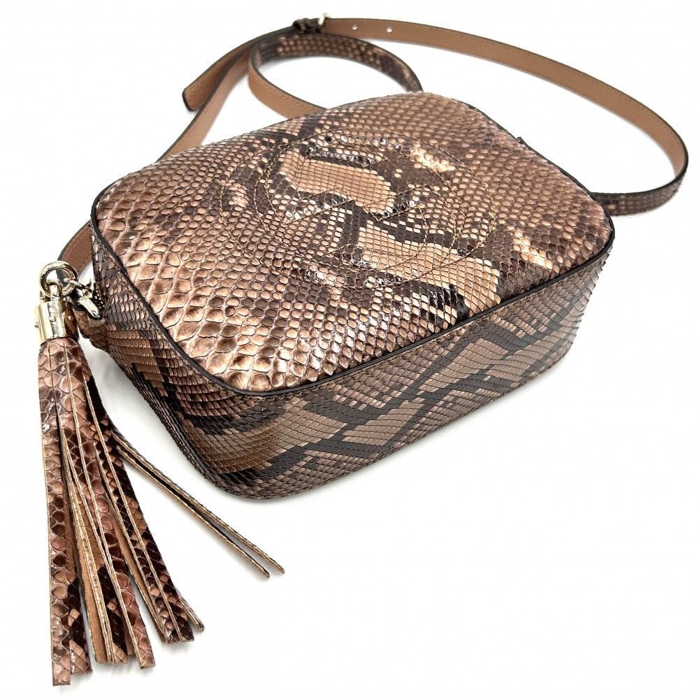 ◆美品◆ GUCCI ショルダーバッグ インターロッキング ソーホー シボ革 GUCCI】【アウトレット】【SOHO】【フリンジ】グッチ『ソーホー