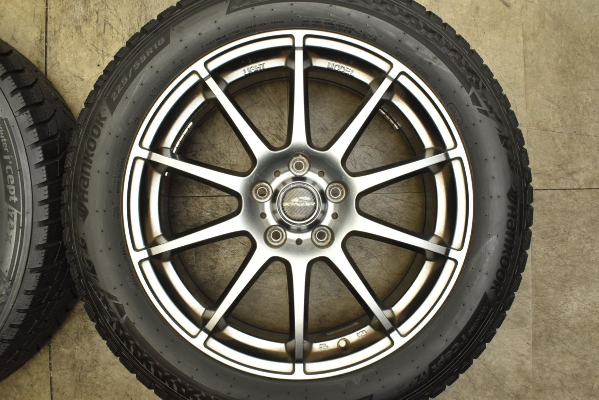 オーセンティックな 製 バリ溝 シュナイダー 18in 7J 55 114.3 ハンコック 225 55R18 エルグランド エクストレイル クロストレック SK フォレスター 安い！かわいい！