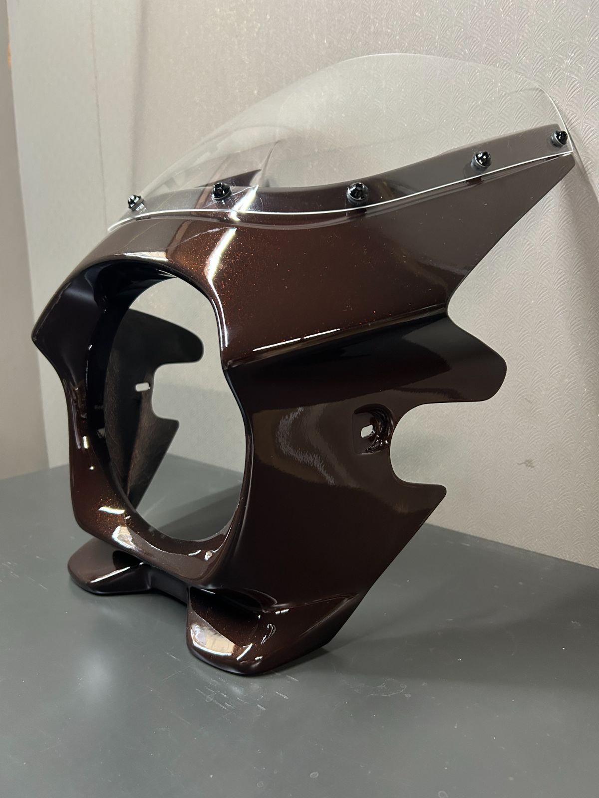 鏡面仕上げ Z650RS 設計 日本製 ビキニカウル キャンディダイヤモンドブラウン 純正色 ショートスクリーン クリア マウントボルト ボルト類一式付属