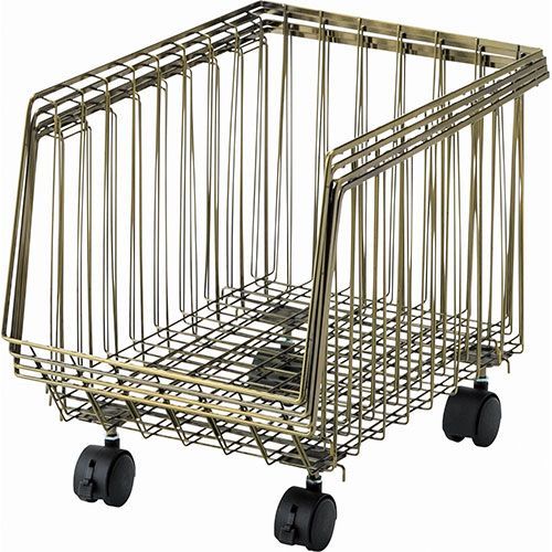 東谷 スタッキングワゴン4D アンティークゴールド AKB-439AGD