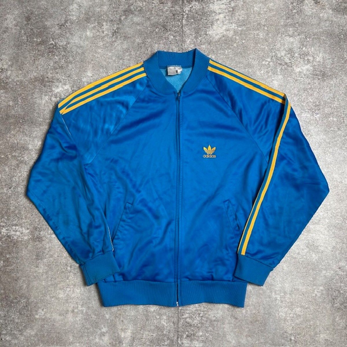 80's adidas トラックジャケット USA製 トレフォイル 銀タグ