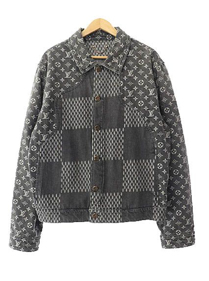 20AW ×NIGO ジャイアントダミエウェーブスモノグラムデニムジャケット ルイヴィトン LOUIS VUITTON ×NIGO ニゴー 20AW Giant Damier