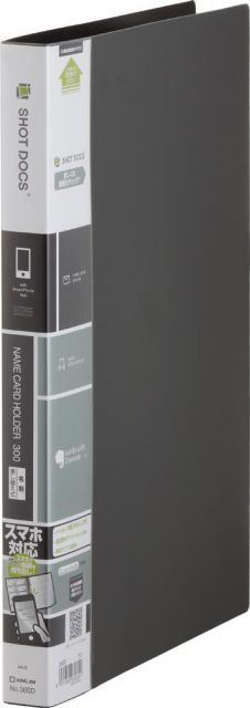 まとめ キングジム ショットドックス 名刺ホルダー差し替え式 36SDクロ ×10セット