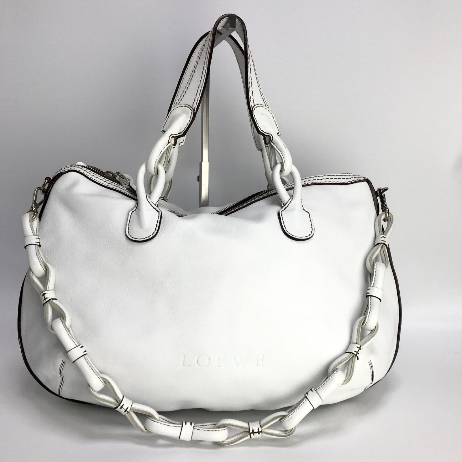 美品】LOEWEロエベレザー2WAYショルダーバッグハンドルバッグ - メルカリ