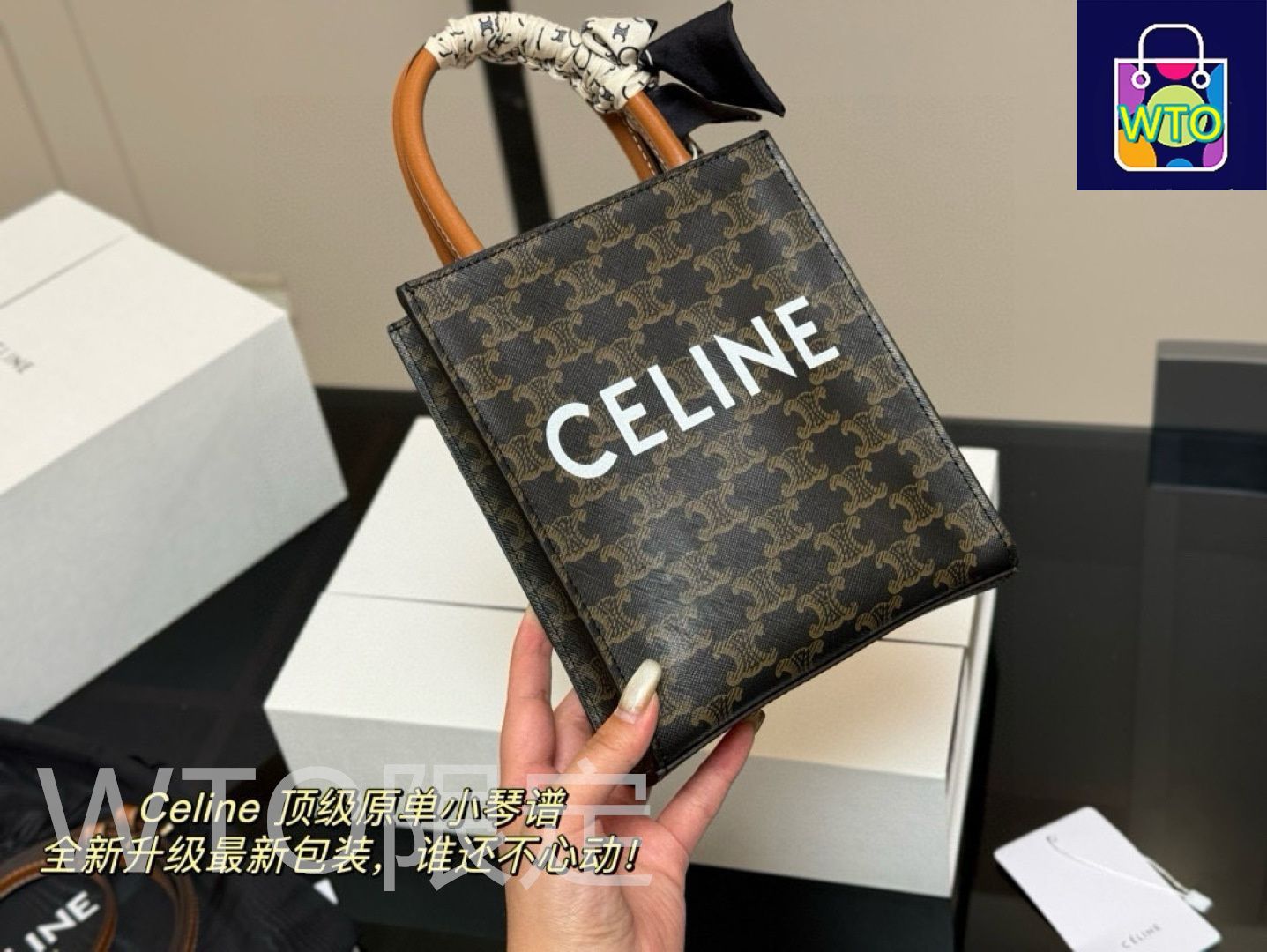 CELINE ☆ キュイル トリオンフ/ジップ付きカードホルダー
