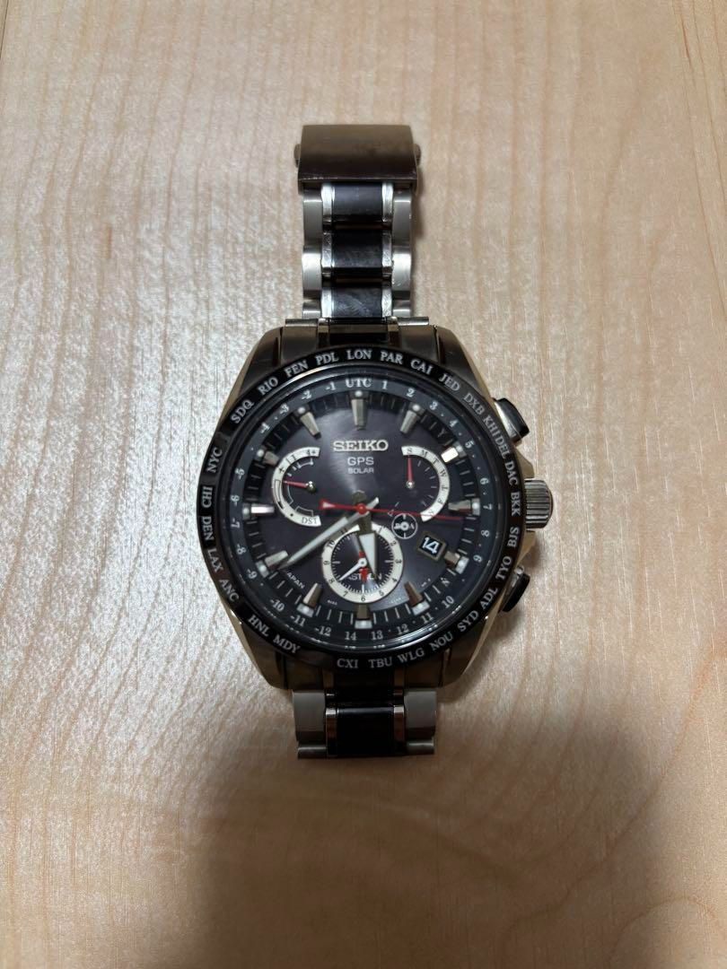 セイコー アストロン GPS SBXB041 Astron 自動巻き 腕時計 黒 b04