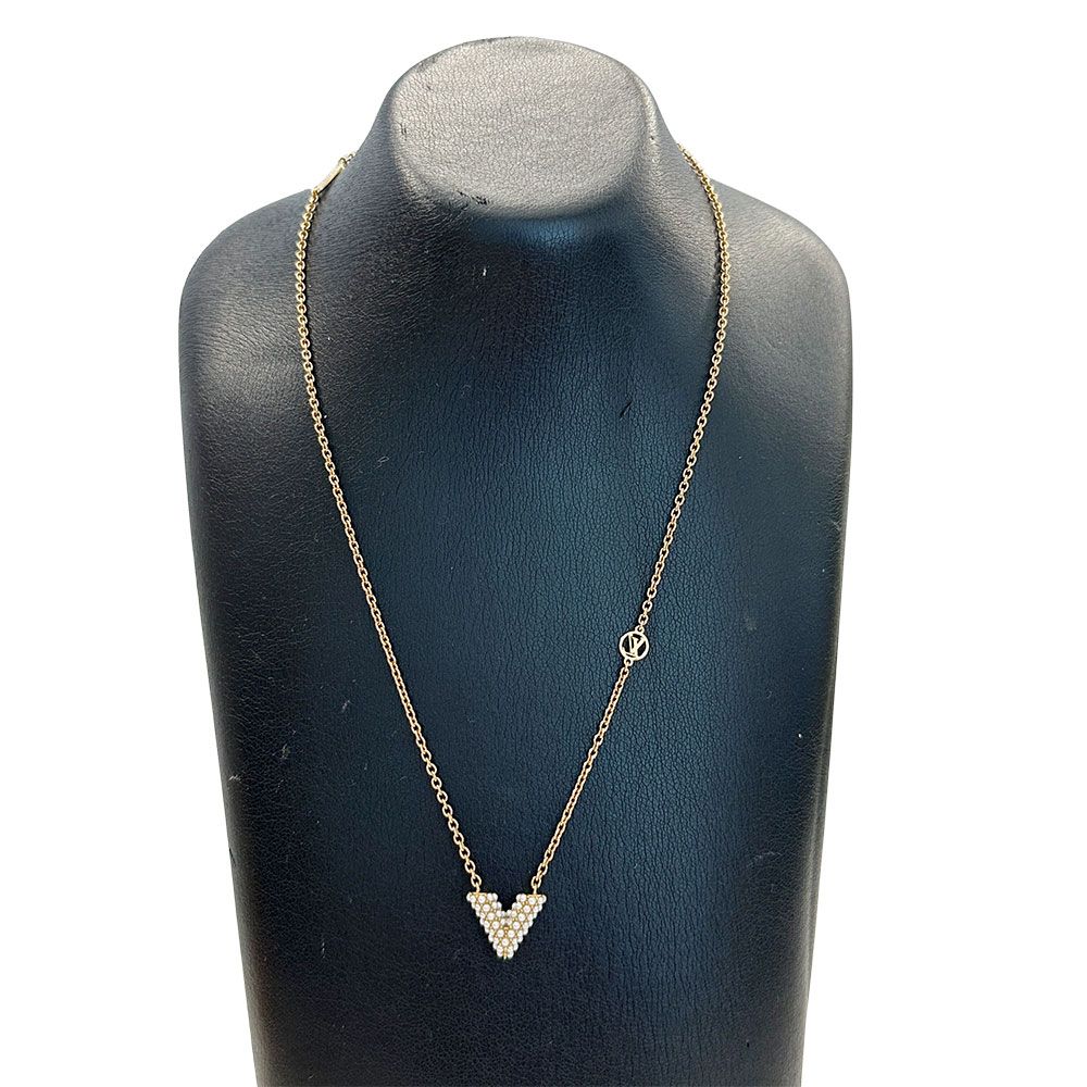 ルイヴィトン ネックレス ルイザ モノグラム パール レディース LOUIS VUITTON ルイヴィトン ネックレス・マイ LV パール M01990