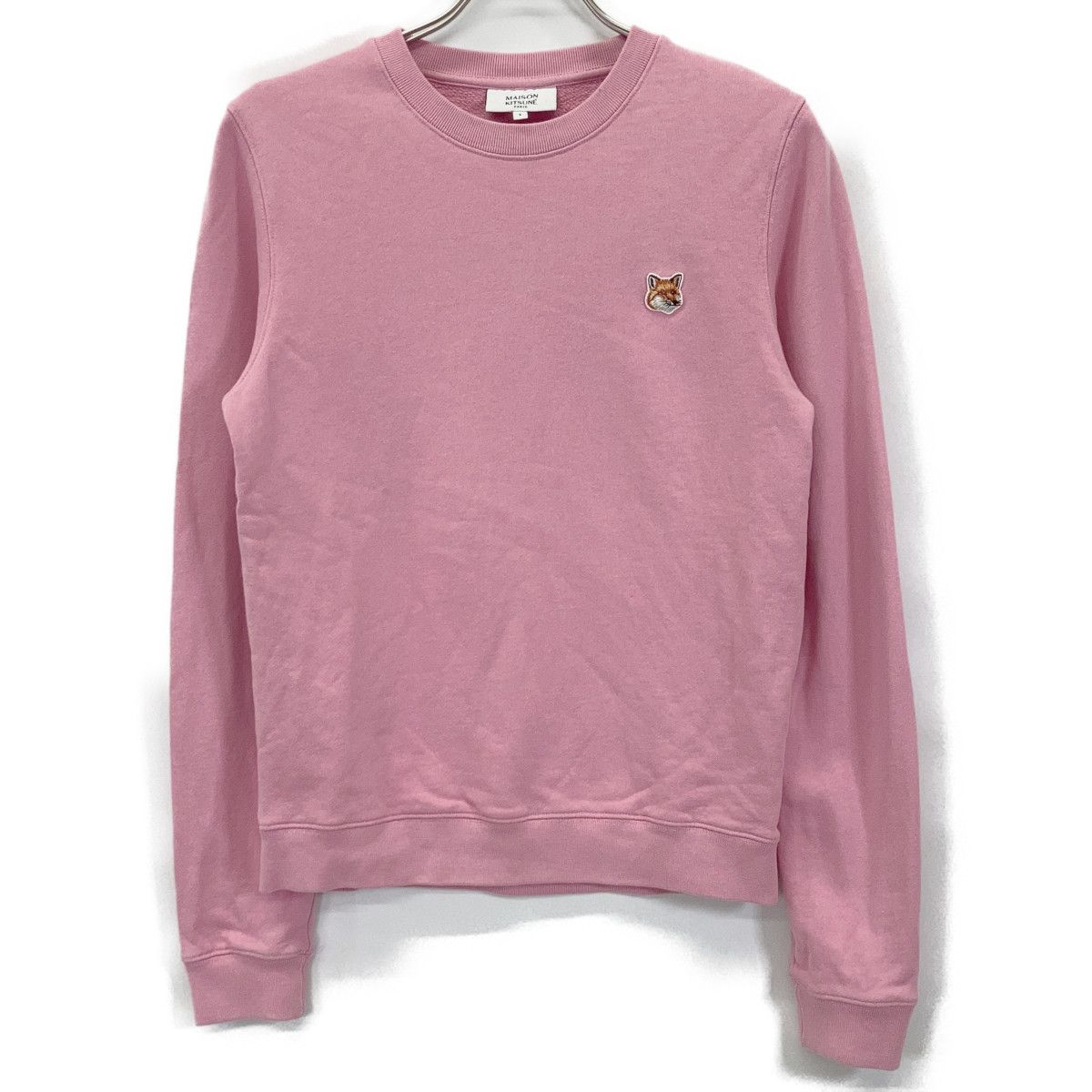 MAISON KITSUNE メゾンキツネ ﾋﾟﾝｸ ﾌｫｯｸｽﾍｯﾄﾞ ﾊﾟｯﾁ ｽｳｪｯﾄ S