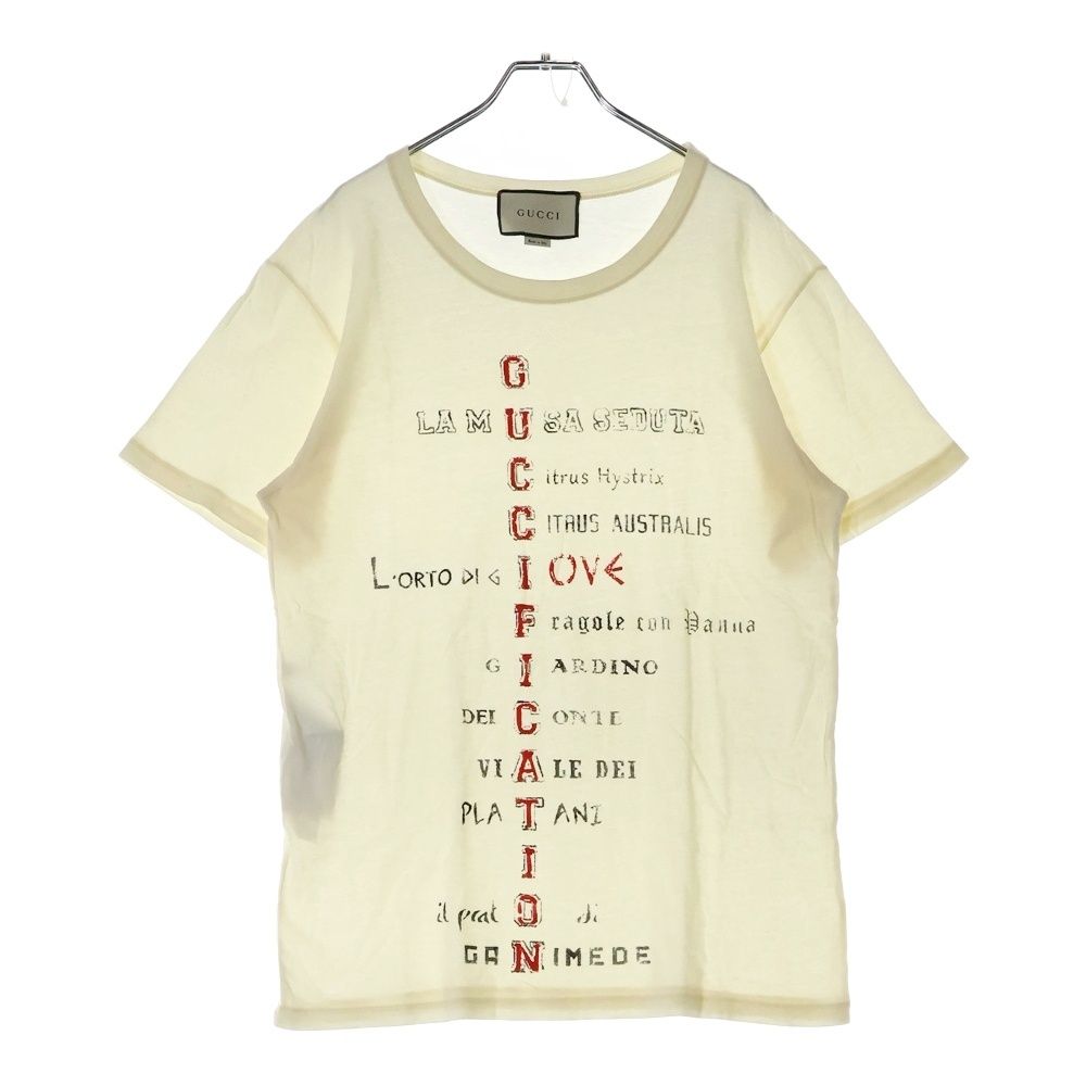 小字圖 GUCCI (グッチ) Alphabet Printing T-Shirt 半袖Tシャツ