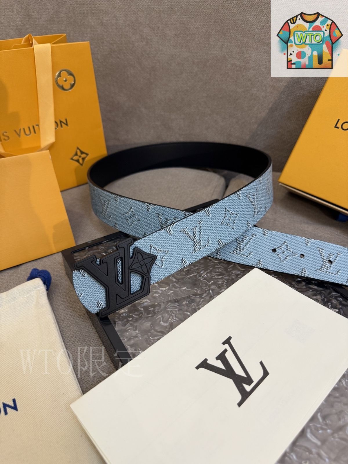 【紙袋付】ルイヴィトン　ベルト　リバーシブル 今日特価】Louis Vuitton ルイヴィトン Dimension リバーシブル