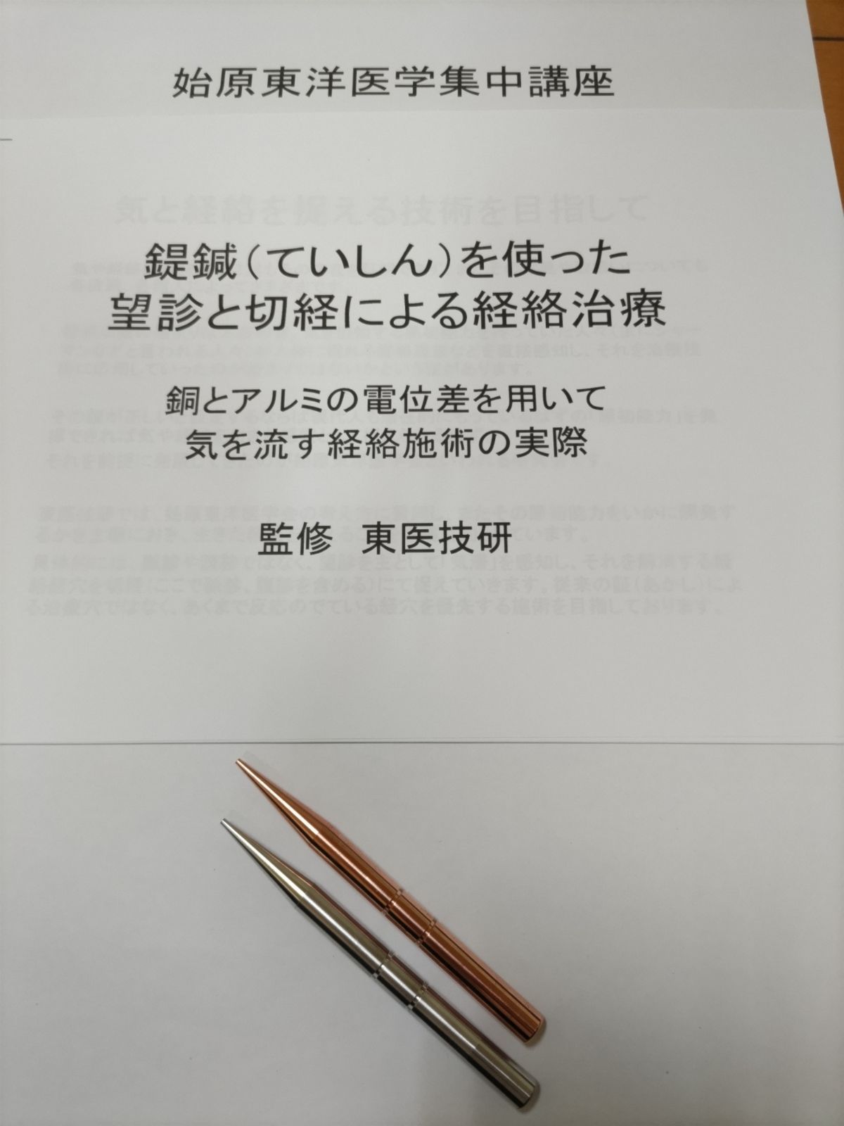 現代式てい鍼(改)付き 始原経絡治療集中講義 - メルカリ