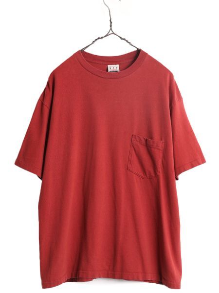 【お得なクーポン配布中!】 90s USA製 OLD GAP ポケット付き 無地 半袖 Tシャツ メンズ L / オールド ギャップ ポケT 無地T シングルステッチ ヘビーウェイト 旧タグ