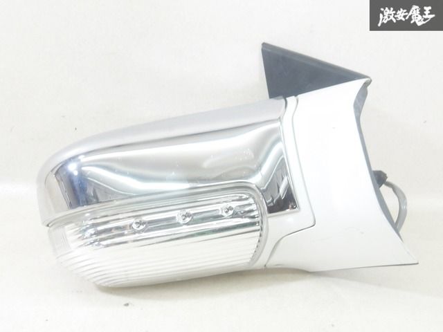 保証付 日産 純正 E51 NE51 MNE51 エルグランド ドアミラー サイドミラー 右 運転席側 8P ホワイトパール系 メッキ ICHIKOH 5405 棚13-2
