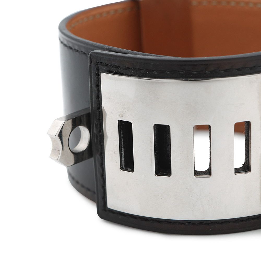 エルメス ブレスレット コリエドシアン ブラック/シルバー金具